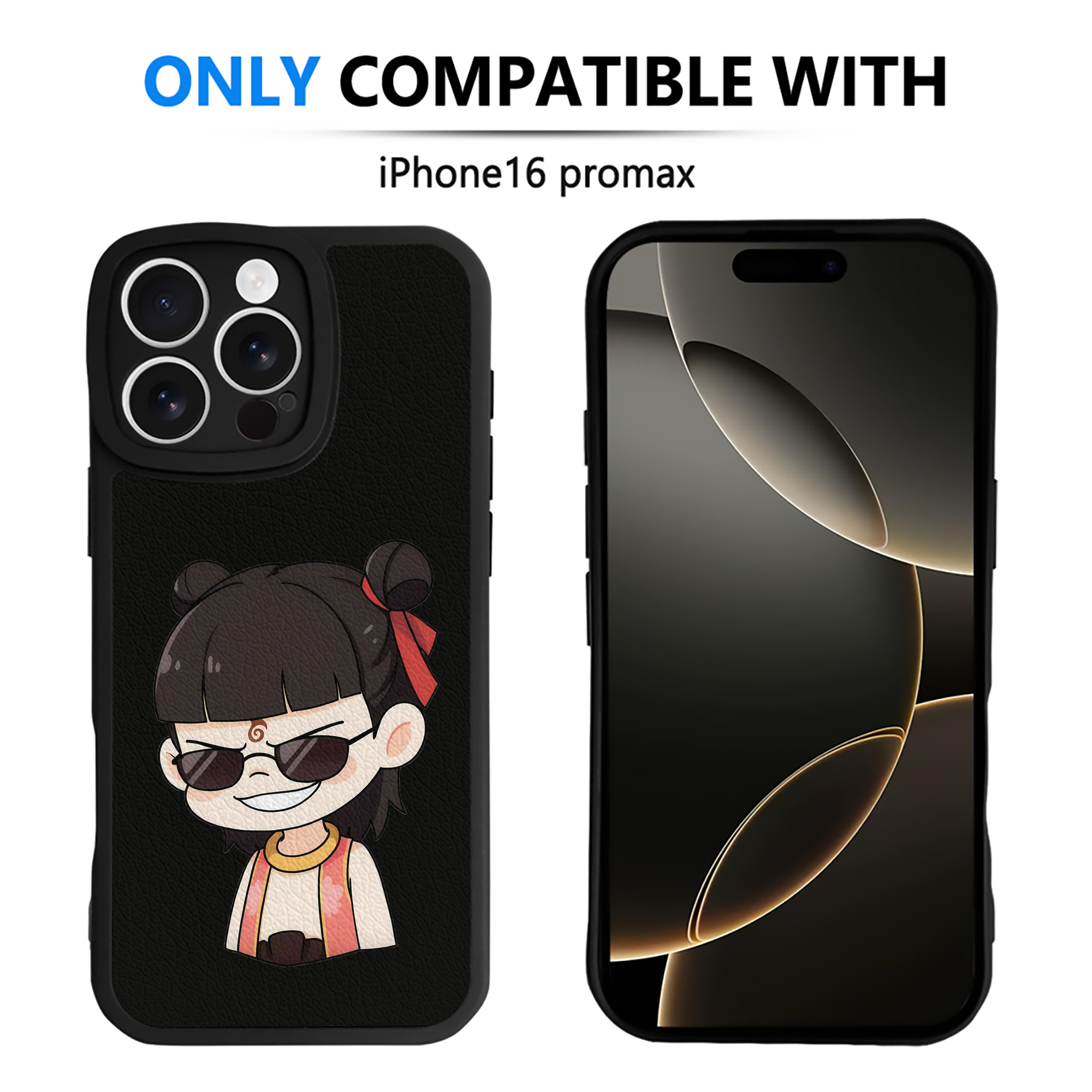 （画像用） Ne Zha 2 ナタ 魔童の大暴れ 【iPhone 16シリーズ対応】シリコンスマホケース（レザー調） 材質：シリコン